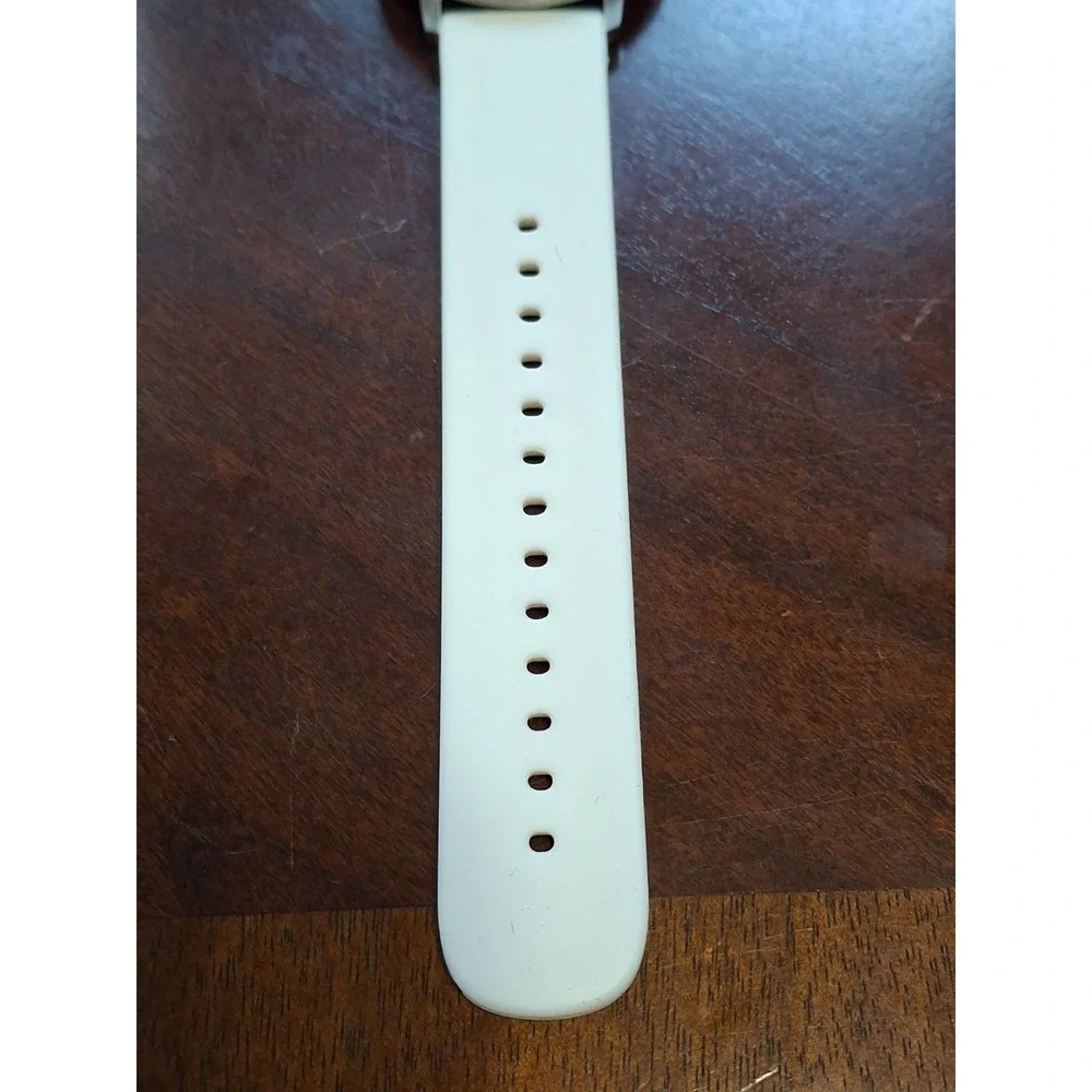 Mens Jaxon Edwin Watch W/ Sapphire Crystal & Swiss Movement. White Rubber Strap.